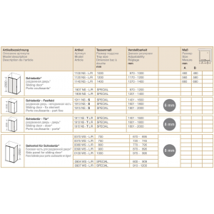 Боковая часть Provex Soft WS 0100 WS 05 HG для раздвижной двери 1000 х 2000 мм