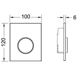 Панель смыва TECE Loop Urinal 9242626 хром глянцевый