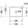 Раковина встраиваемая снизу Duravit Strack 3 0305490000 49х36 см