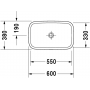 Раковина встраиваемая сверху Duravit durastyle 0349600000 60х38см