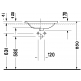 Раковина встраиваемая сверху Duravit Durastyle 0374560000 56х45см