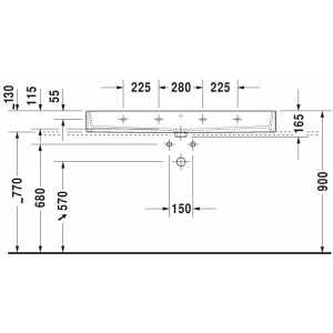 Раковина встраиваемая сверху Duravit Vero Air 2350120000 120х47см