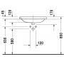 Раковина встраиваемая сверху Duravit Durastyle 0374620000 61х49см