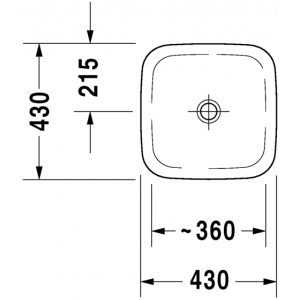 Раковина встраиваемая сверху Duravit Durastyle 0372430000 43х36см