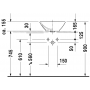 Раковина встраиваемая сверху Duravit Bacino 0333420000 42х42 см