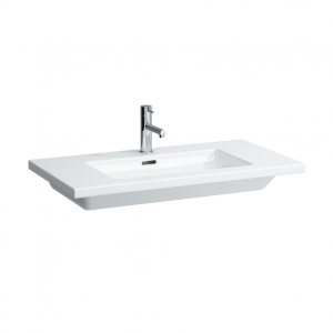 Раковина встраиваемая сверху Laufen Living Square 8.1643.4.000.109.1 90 см, без отверстия для смесителя, с переливом, крепление к стене.