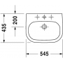 Раковина встраиваемая сверху Duravit d-code 0337540000 54х43 см