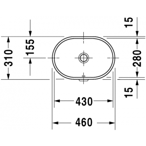 Раковина встраиваемая снизу Duravit Foster 0336430000 46х31 см