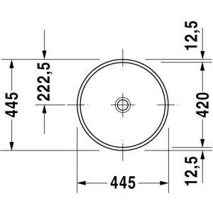 Раковина встраиваемая снизу Duravit Architec 0319420000 44х44 см