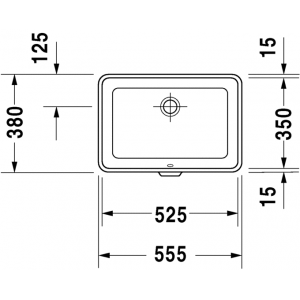 Раковина встраиваемая снизу Duravit 2nd floor 0316530000 55х38 см