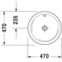 Раковина встраиваемая сверху Duravit architec 0468470000 47х47см