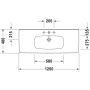 Раковина встраиваемая сверху Duravit Durastyle 2320120000 120х48см