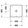 Раковина встраиваемая снизу Duravit Strack 3 0305430000 43х43 см