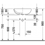 Раковина встраиваемая сверху Duravit Foster 0335500000 49х35 см