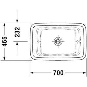 Раковина встраиваемая сверху Duravit puravida 0369700000 70х46см