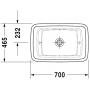 Раковина встраиваемая сверху Duravit puravida 0369700000 70х46см