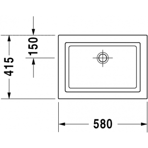 Раковина встраиваемая сверху Duravit 2nd floor 0317580000 58х41 см