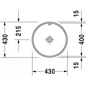 Раковина встраиваемая снизу Duravit architec 0468400000 43х43см