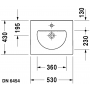 Раковина встраиваемая сверху Duravit Darling New 0499530000 53х43см