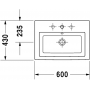 Раковина встраиваемая сверху Duravit 2nd floor 0347600000 60х43 см