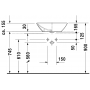 Раковина встраиваемая сверху Duravit Bacino 0334520000 55х42 см