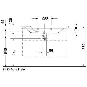 Раковина встраиваемая сверху Duravit Durastyle 2320100000 100х48см