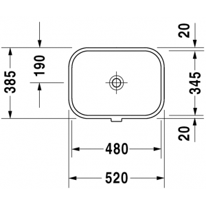 Раковина встраиваемая снизу Duravit Happy D.2 0457480000 48х34см