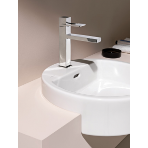Раковина полувстраиваемая Laufen Living city 8.1343.1.000.109.1 46 см, круглая, без отверстия под смеситель.