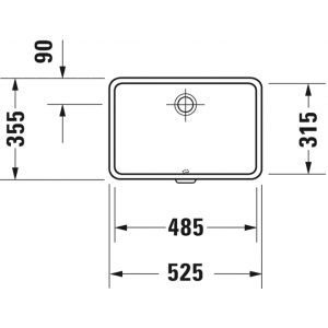 Раковина встраиваемая снизу Duravit Vero 0330480022 52х35 см