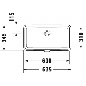 Раковина встраиваемая снизу Duravit Vero Air 0384600000 60х31см