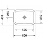 Раковина встраиваемая сверху Duravit Durastyle 0372600000 60х43см