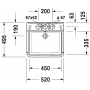 Раковина встраиваемая снизу Duravit DuraStyle 2631520030 52х49см