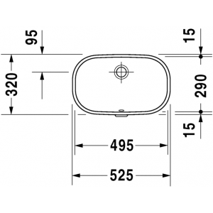 Раковина встраиваемая снизу Duravit d-code 0338490000 58х46 см
