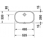 Раковина встраиваемая снизу Duravit d-code 0338490000 58х46 см