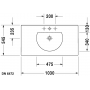Раковина встраиваемая сверху Duravit Darling New 0499100000 103х54см