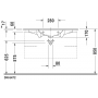 Раковина встраиваемая сверху Duravit Darling New 0499100000 103х54см