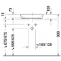 Раковина накладная Duravit Cape Cod 2339500000 50х40см
