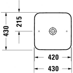 Раковина накладная Duravit Cape Cod 2340430000 43х43 см