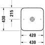 Раковина накладная Duravit Cape Cod 2340430000 43х43 см