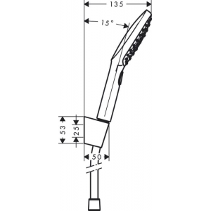 Душевой гарнитур Hansgrohe Raindance Select E 120 Porter 26720400 Хром/Белый