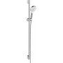 Душевой гарнитур со штангой 90 см Hansgrohe Crometta 1jet 26537400 Белый/Хром
