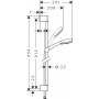 Душевой гарнитур со штангой 90 см Hansgrohe Crometta 26656400 Белый /Хром