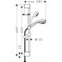 Душевой гарнитур со штангой 65 см Hansgrohe Crometta 85 Multi/Unica Crometta 27767000 хром