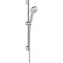 Душевой набор со штангой 65 см Hansgrohe Crometta 100 1jet 26652400 Белый/Хром