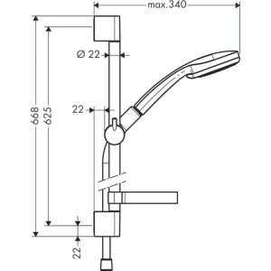 Душевой гарнитур Hansgrohe Croma 100 Vario EcoSmart Unica'C 27776000 с мыльницей хром