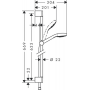 Душевой гарнитур Hansgrohe Croma Select S 26564400 белый/хром