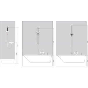 Душевая штанга 90 см со шлангом 160 см Hansgrohe Raindance Unica'S 27636000 хром