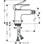 Смеситель для биде с донным клапаном Hansgrohe Talis E 71721000 Хром