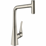 Смеситель для кухни с выдвижным душем Hansgrohe Metris Select 14884800 Под сталь