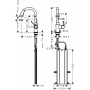 Смеситель для кухни с выдвижным изливом Hansgrohe Talis M53 73870000 Хром
